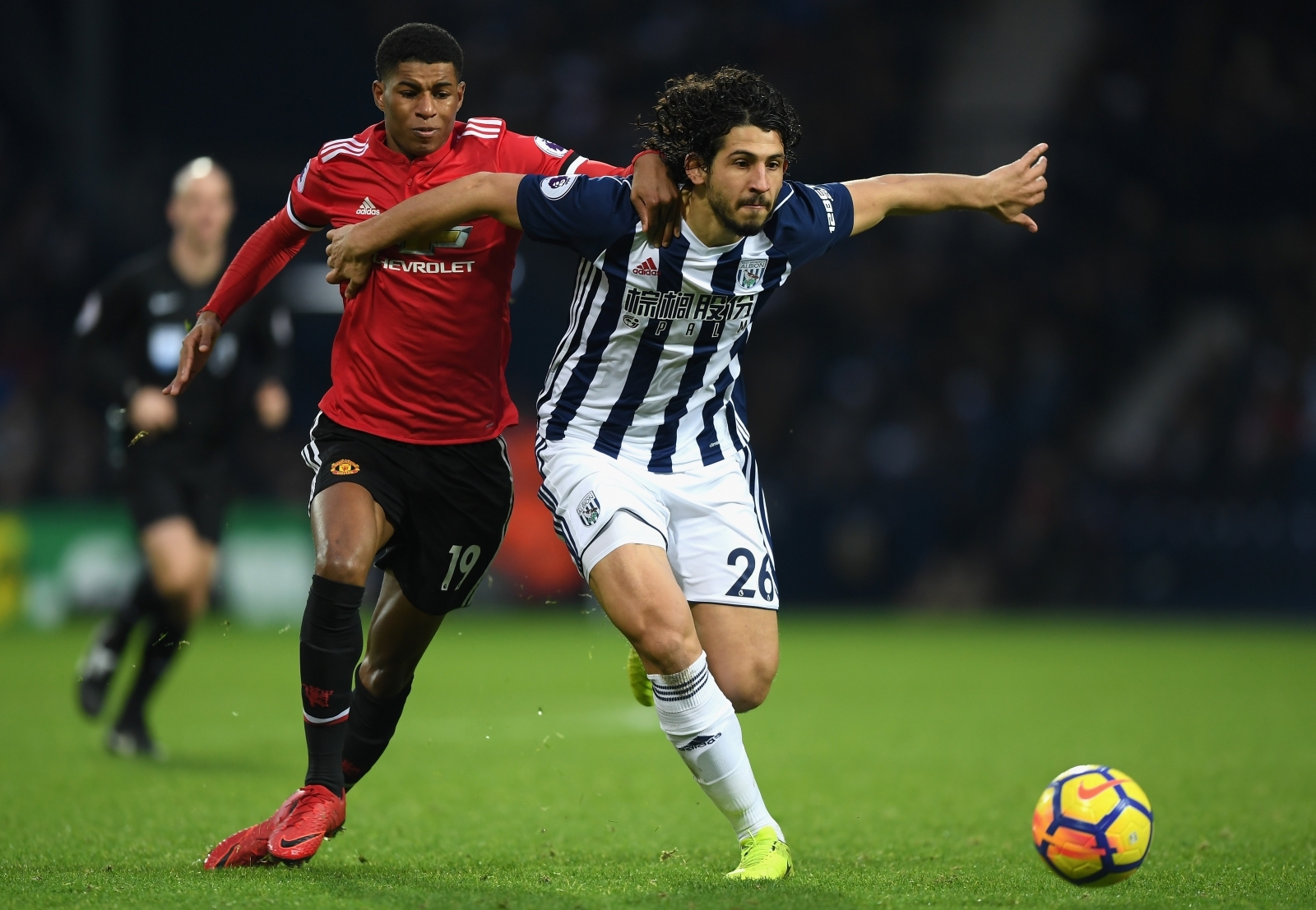 Marcus Rashford and Ahmed Hegazi Marcus Rashford and Ahmed Hegazi