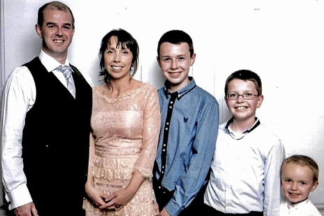 Alan Hawe with his wife Clodagh and their children Liam, 13, Niall, 11 and Ryan, six