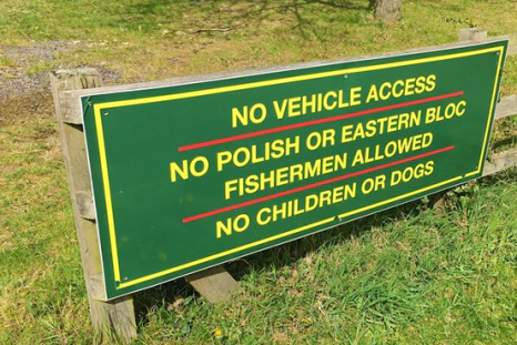 'no Polish' sign in Oxfordshire