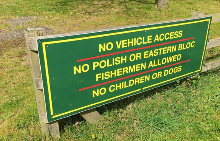 'no Polish' sign in Oxfordshire