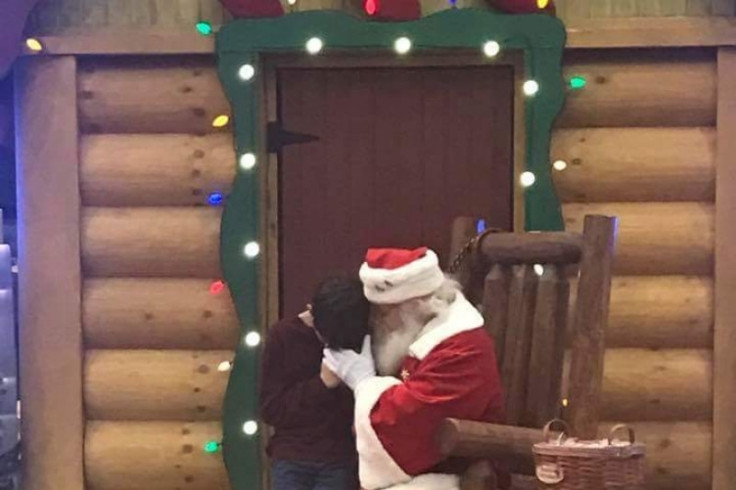 Santa praying with 12-year-old