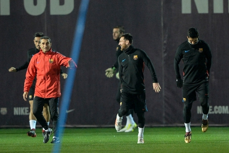 Ernesto Valverde and Lionel Messi
