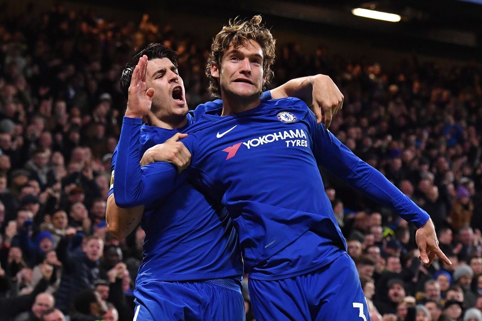 Alvaro Morata and Marcos Alonso Alvaro Morata and Marcos Alonso