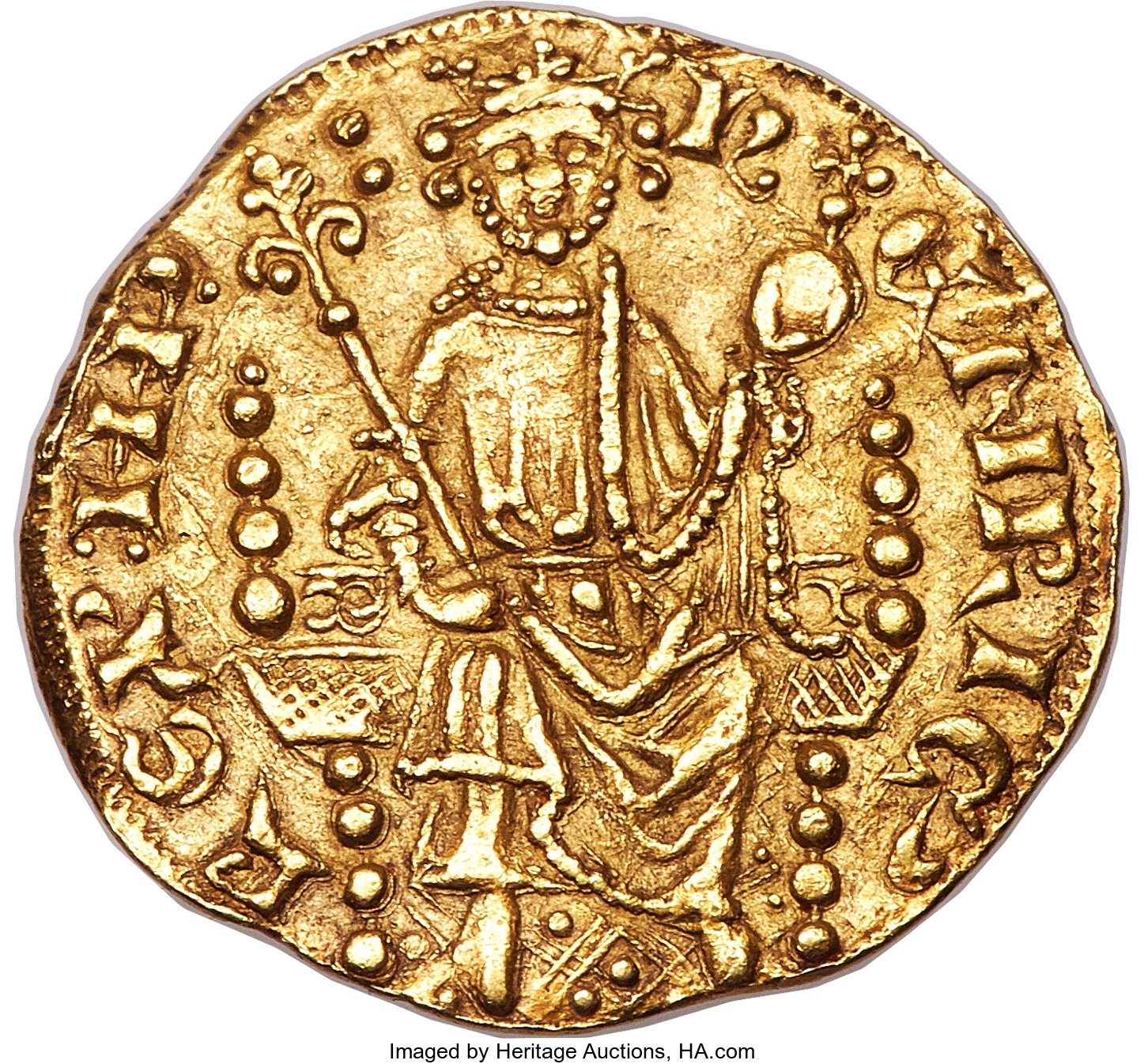 Henry III 1216-1272 gold Penny of 20 Pence ND c. 1257