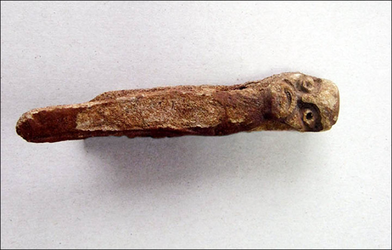 A Bronze Age figurine of a pagan god was hauled out of a Siberia’s Dudet River by a fisherman in September 2016