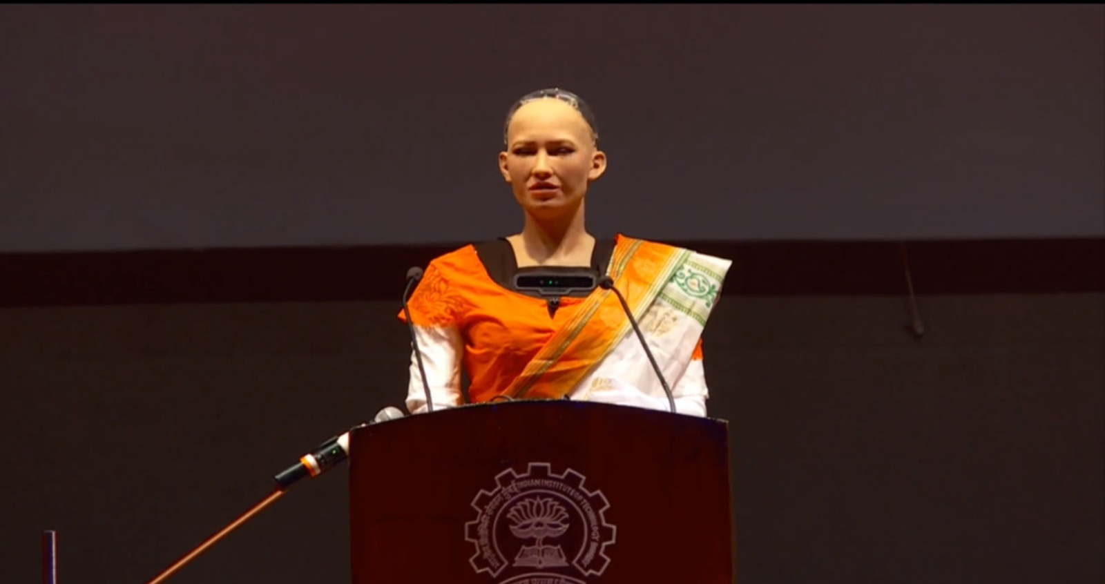 Watch: Robot citizen Sophia addresses fears of machines, rejects