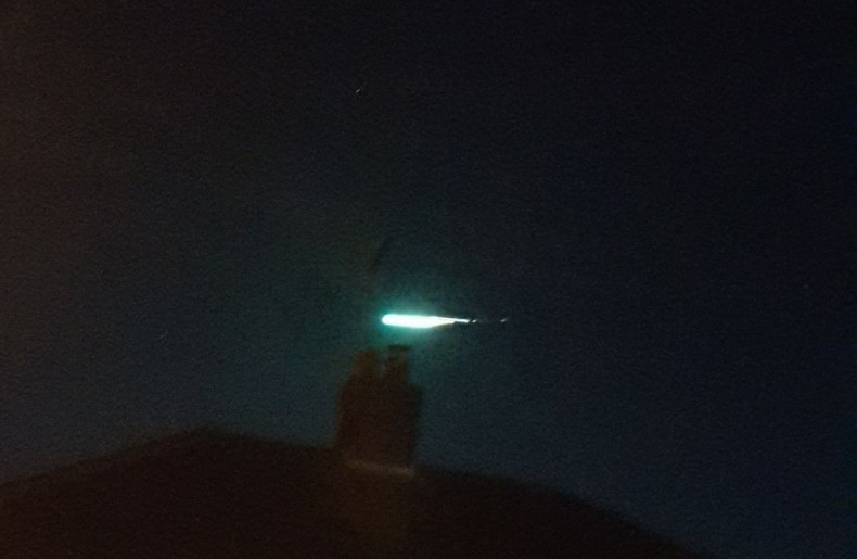 Green meteor over UK