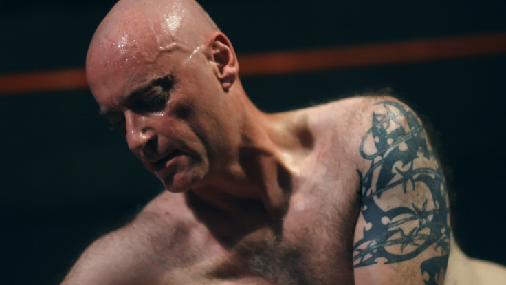 A man taking part in fetish wrestling