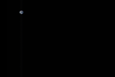 Earth and Moon in space