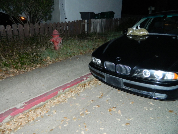 Illegally parked BMW