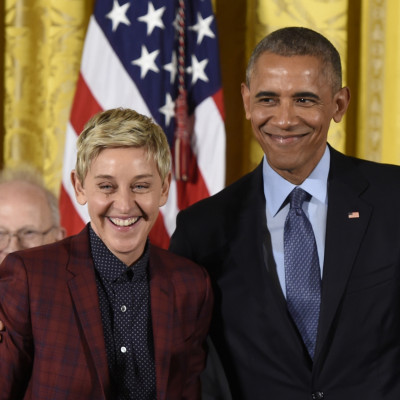 Barack Obama and Ellen DeGeneres