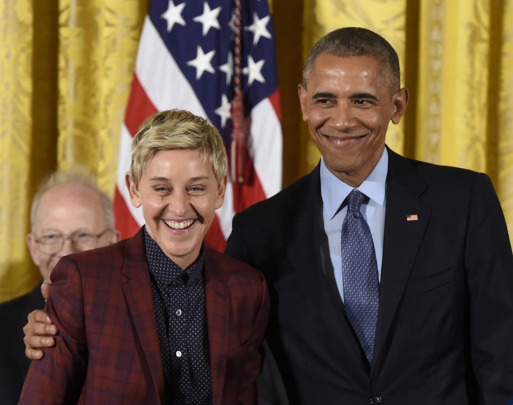 Barack Obama and Ellen DeGeneres