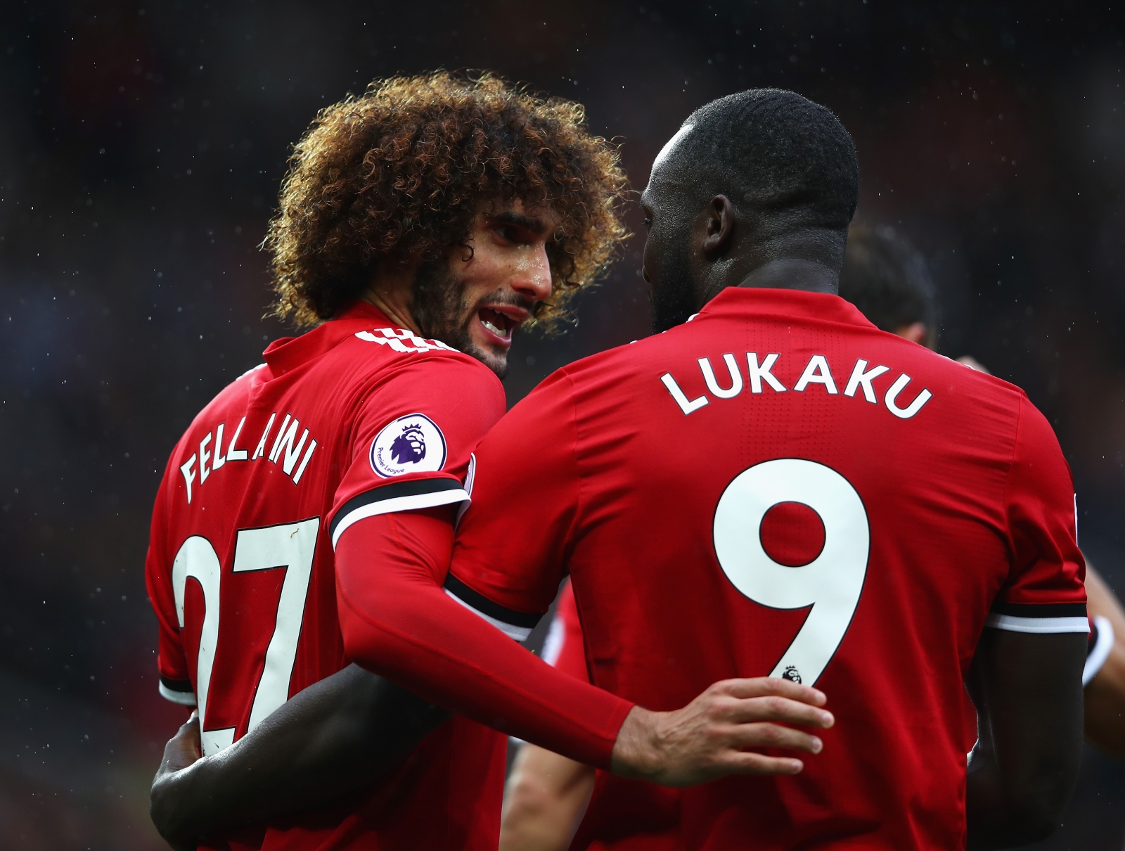 Marouane Fellaini and Romelu Lukaku Marouane Fellaini and Romelu Lukaku