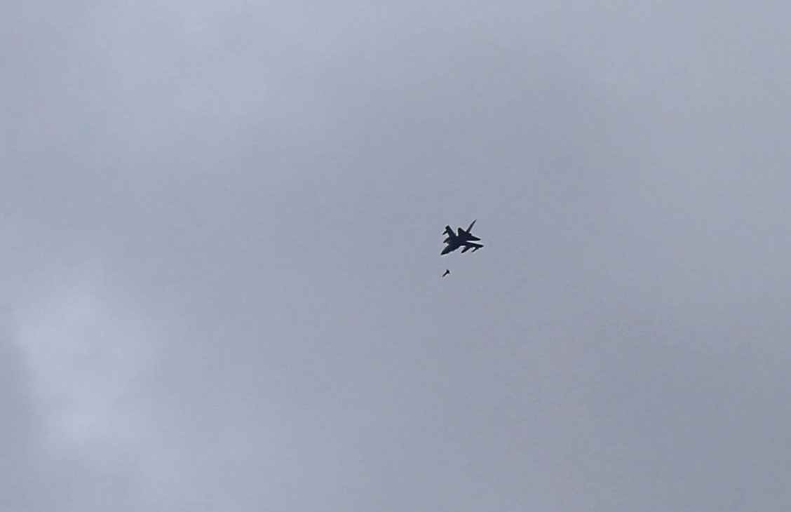 Saudi Arabia fighter jet and Houthi rebels Saudi Arabia fighter jet and Houthi rebels