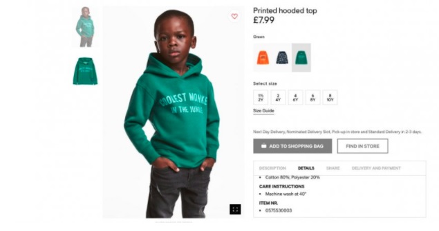 H&M under fire for 'racist' top after black boy models 'Monkey' hoodie