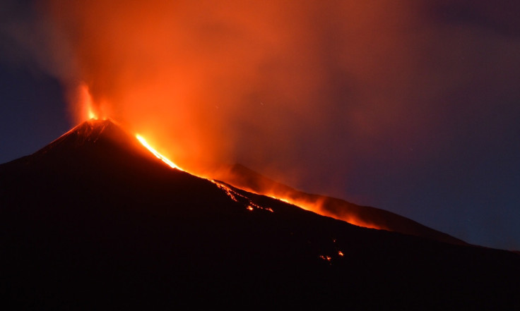 Erupting volcano