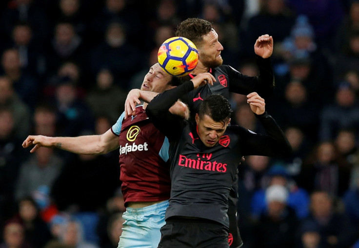 Granit Xhaka, Shkodran Mustafi and Ashley Barnes