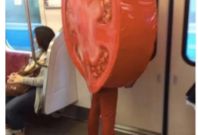tomato on a train