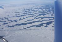 Strange ice patterns Canada.
