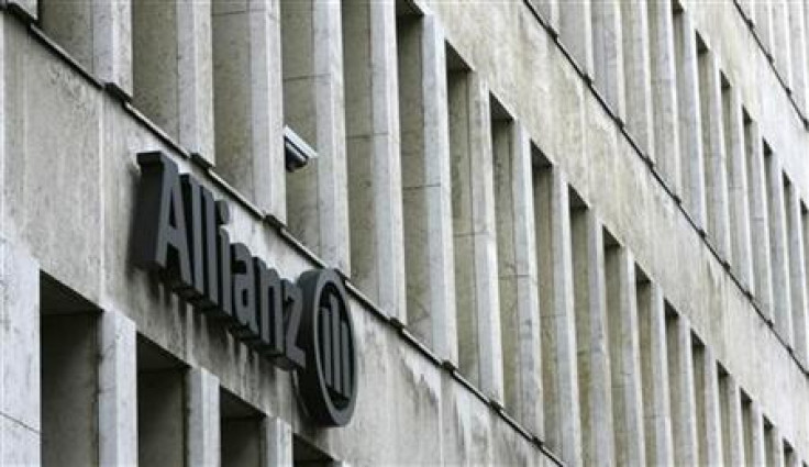 The Allianz logo is pictured on a main office building of Germany&#039;s largest insurance group Allianz AG in Cologne