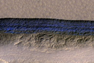 Steep ice cliffs on Mars