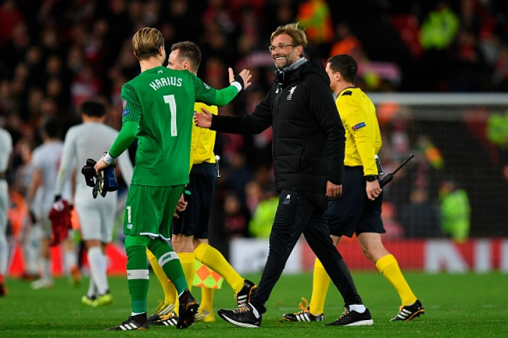 Loris Karius and Jurgen Klopp