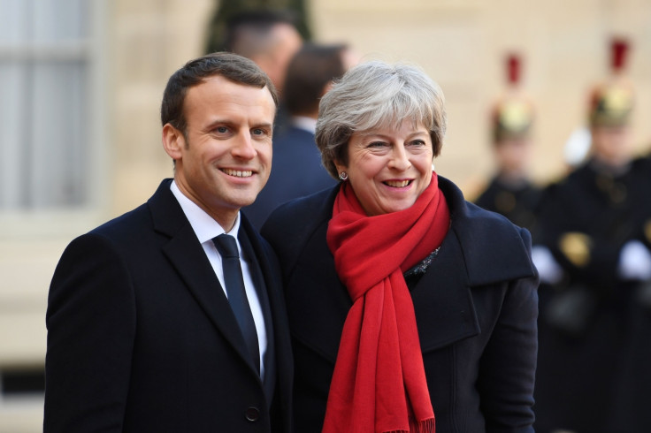 Emmanuel Macron and Theresa May