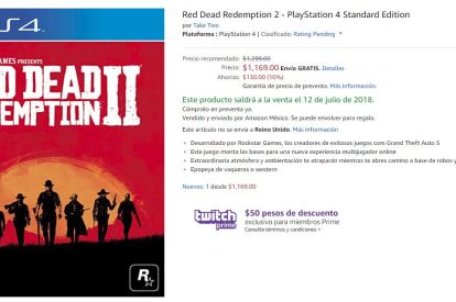 Amazon Mexico Red Dead Redemption 2