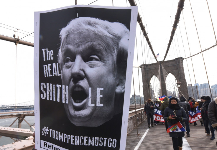 trump protest haiti