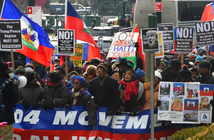 trump protest haiti