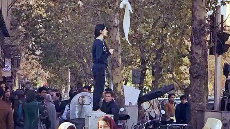 Iranian woman pillar box