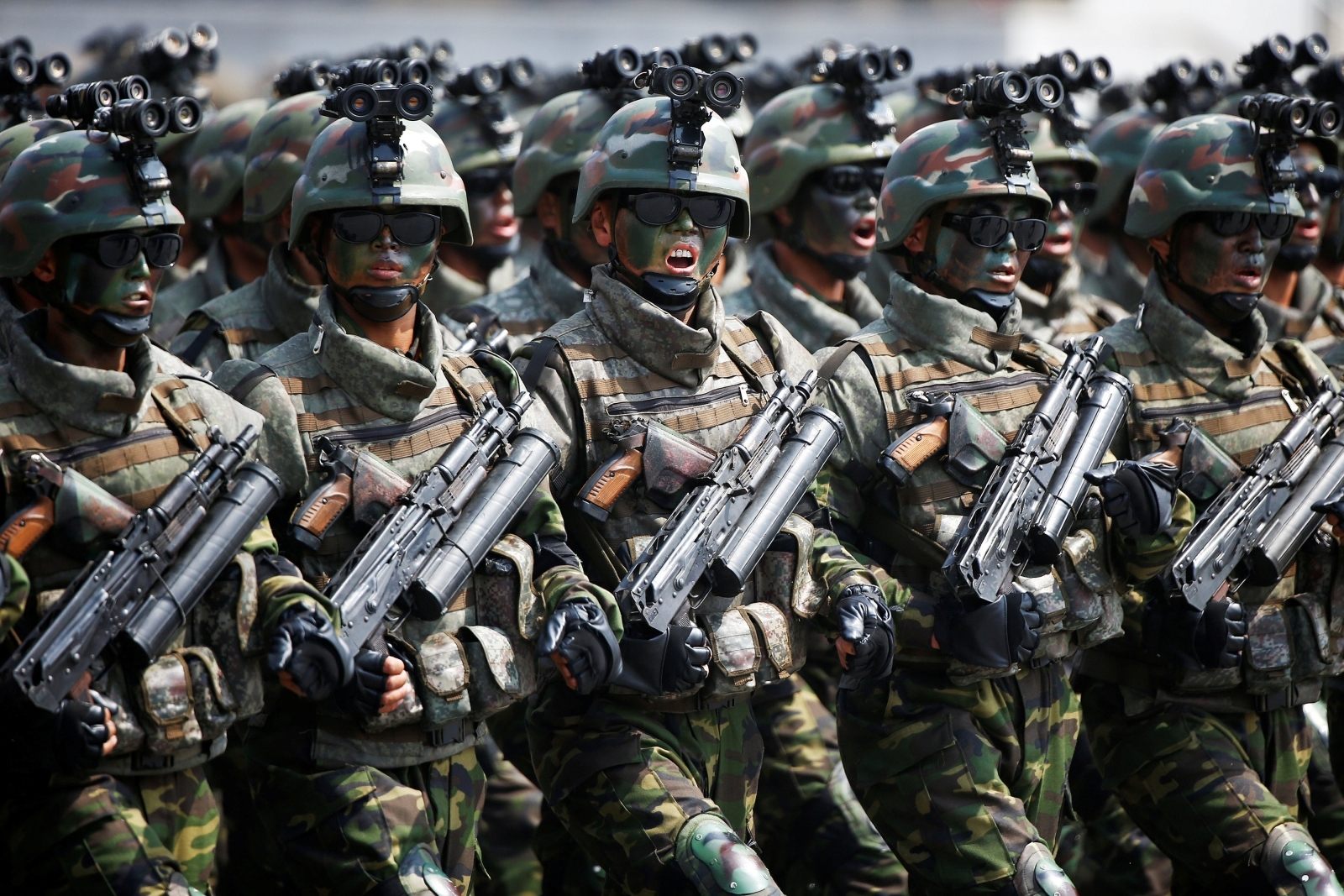 North Korea military movement and parade North Korea military movement and parade