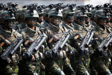 North Korea military movement and parade