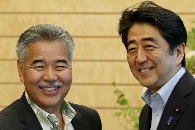 Hawaii Governor Ige with Japan's PM Shinzo Abe