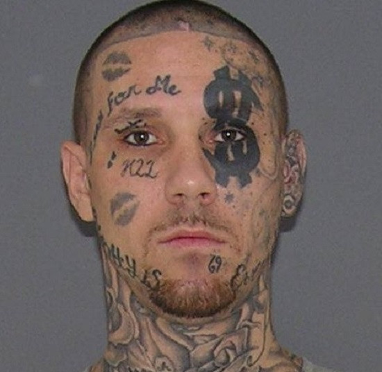 Man With Dollar Sign Tattooed Over His Eye Climbed In -6253
