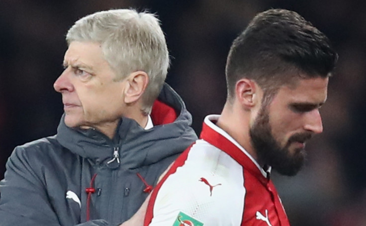 Arsene Wenger and Olivier Giroud