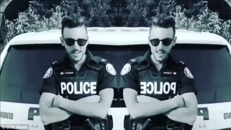 Constable Vito Dominelli (pictured) and his partner Jamie Young are under investigation for allegedly eating marijuana edibles on duty and having to call for back up