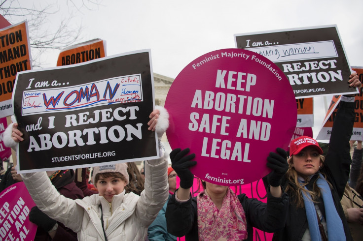 Pro-choice and pro-life abortion activists