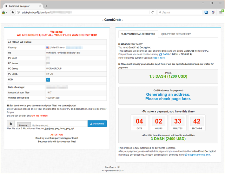 GandCrab ransomware