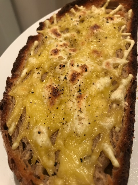 Vegan cheese on toast