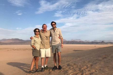 (From left) Sissi Bohlen, Edgar Bohlen and Vincent Bohlen on holiday in Namibia 