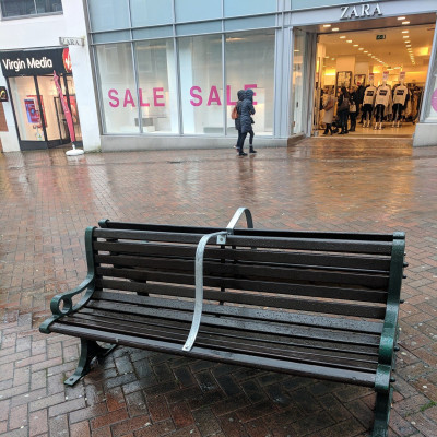 Anti-homeless bench