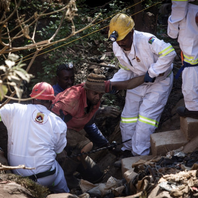 South Africa illegal gold miners rescued