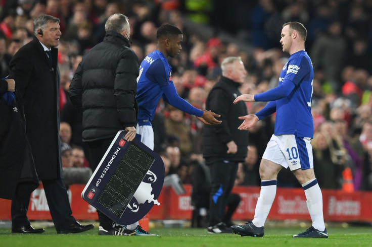 Sam Allardyce, Ademola Lookman and Wayne Rooney