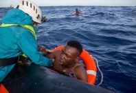 Migrant rescued in the Mediterranean
