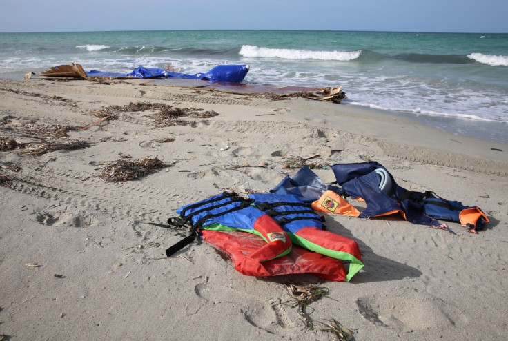 Life jackets washed up Mediterranean coast