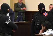Salah Abdeslam on trial in Brussels