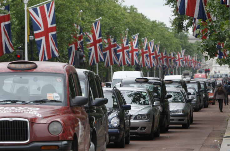 UK rush hour traffic