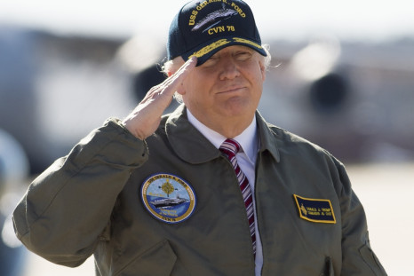 Donald Trump saluting