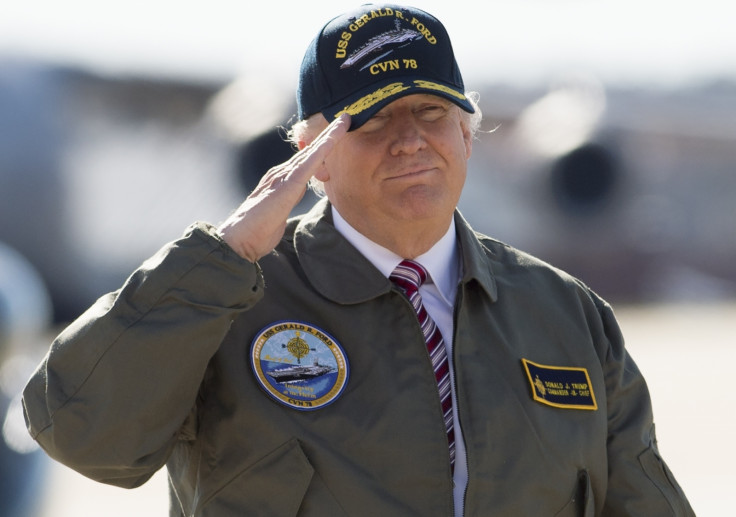 Donald Trump saluting